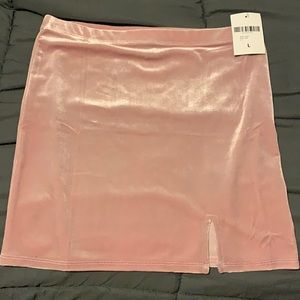 Pink Velvet Forever 21 Mini Skirt